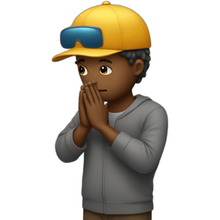 programmer with cap praying emoji