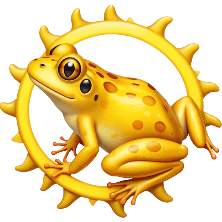 sun and frog combined emoji