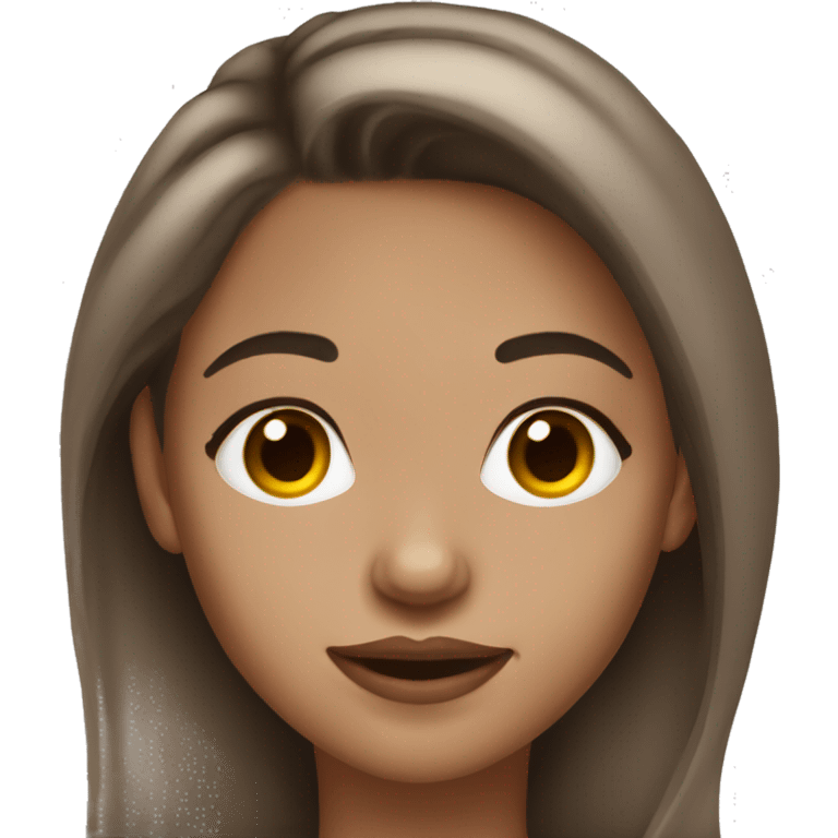 brunette light skin tone girl with nose stud emoji