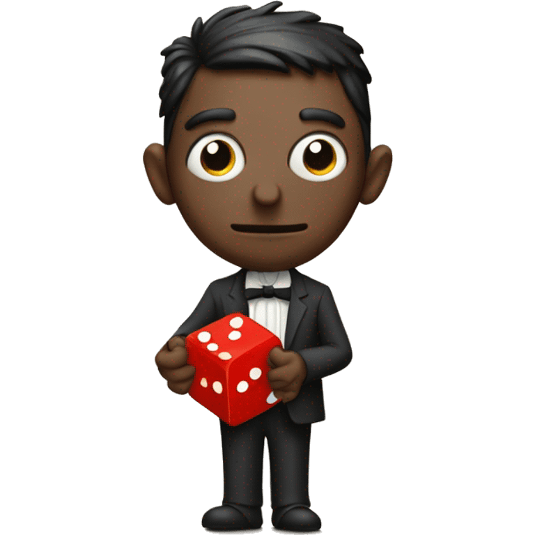 Kafka holds a red dice in his hands emoji