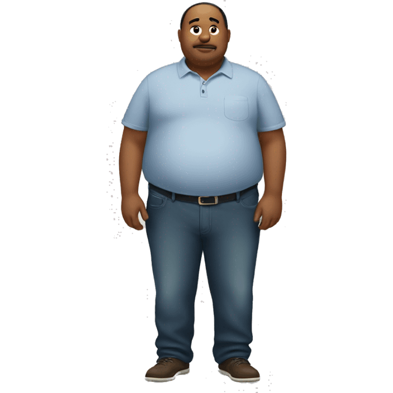 fat man standing emoji