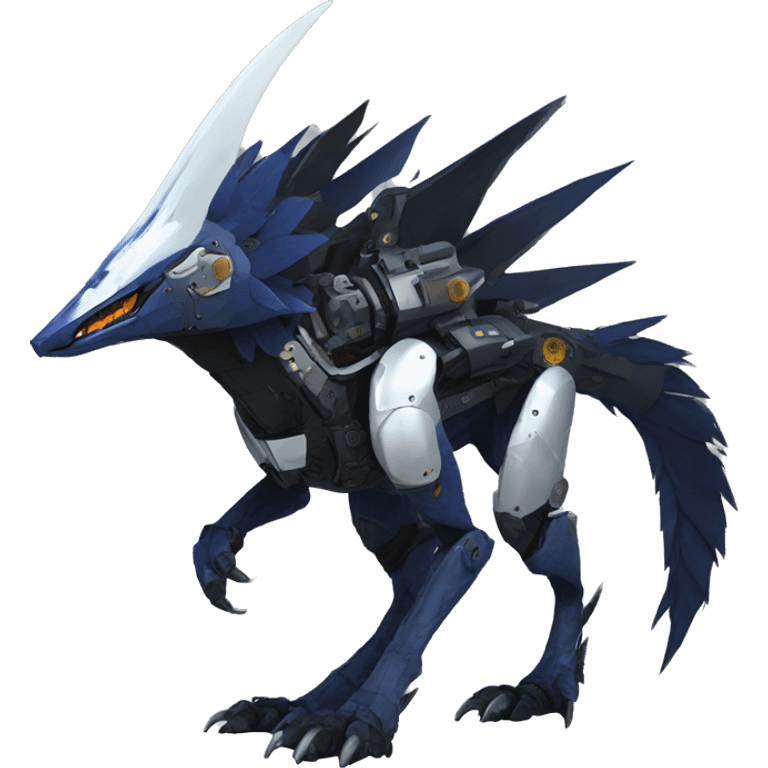 Edgy Futuristic Mechanical Sergal-raptor-nargacuga-vernid emoji