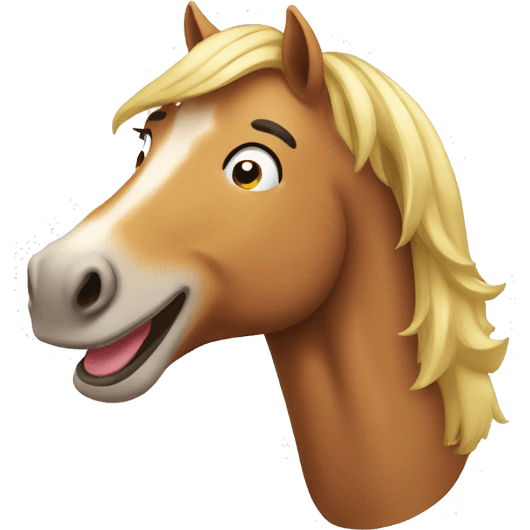 LAUGHING HORSE WITH SMILE emoji