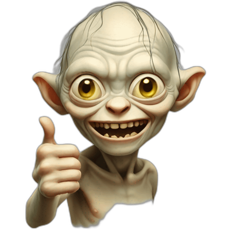 gollum two thumb up emoji