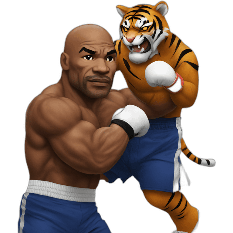 Tiger fight with mike tyson emoji