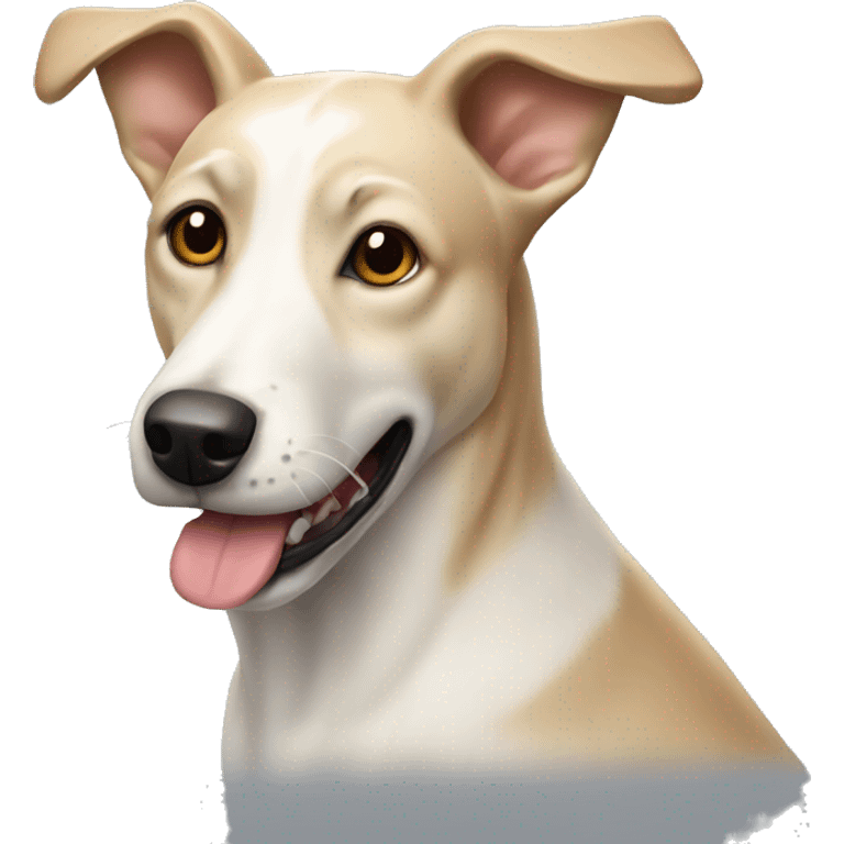 white beige mongrel dog  emoji