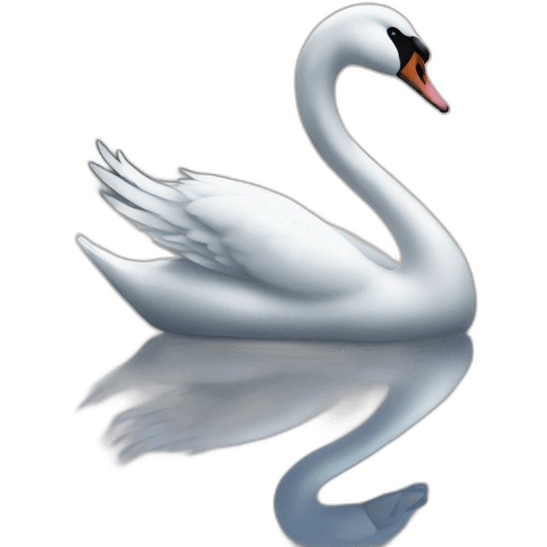 number 2 in the form of a swan emoji