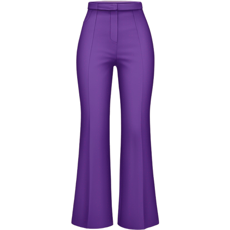 Realistic isolated pair of high waist long wide leg dressy casual pants in purple emoji