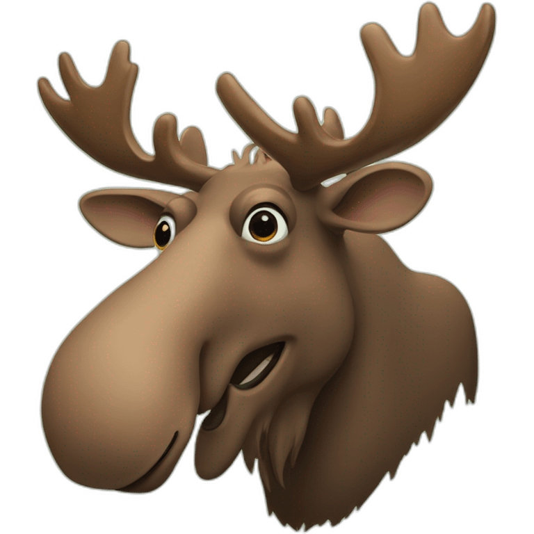 moose with human face emoji