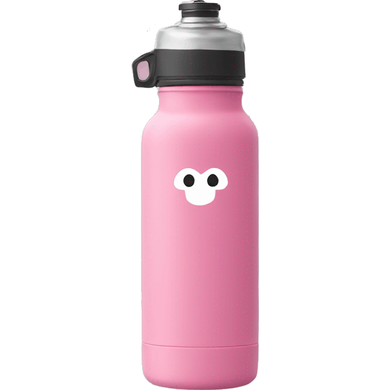 Stanley brand water bottle in pink emoji