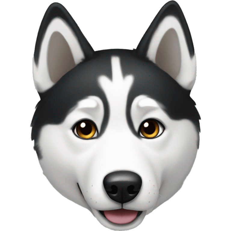 Black and white husky emoji