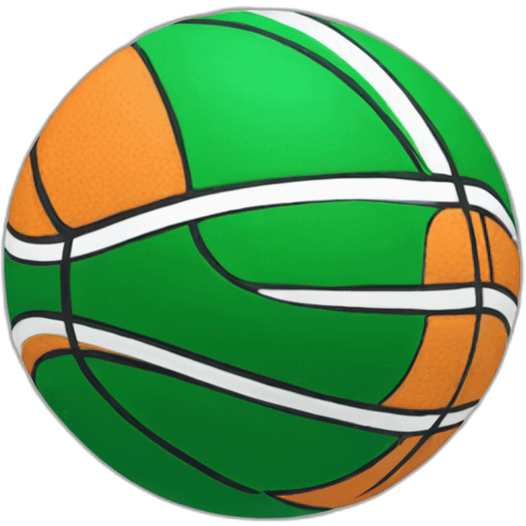 Pelota basquet verde  emoji