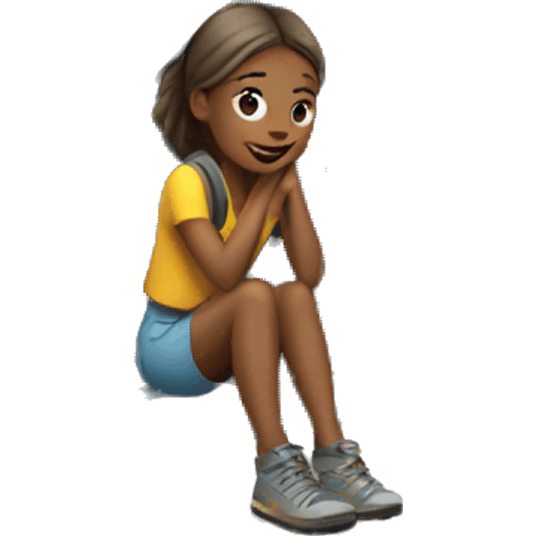 Girl camping emoji