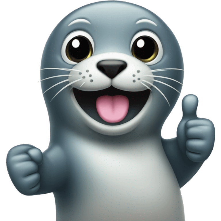 Seal doing a big thumbs up emoji