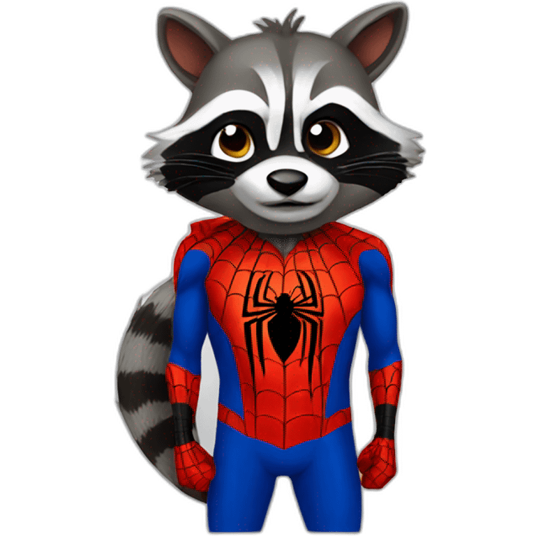 raccoon spiderman emoji