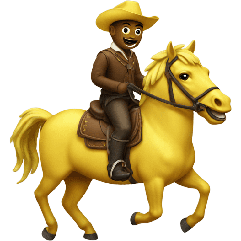 banana riding a horse emoji