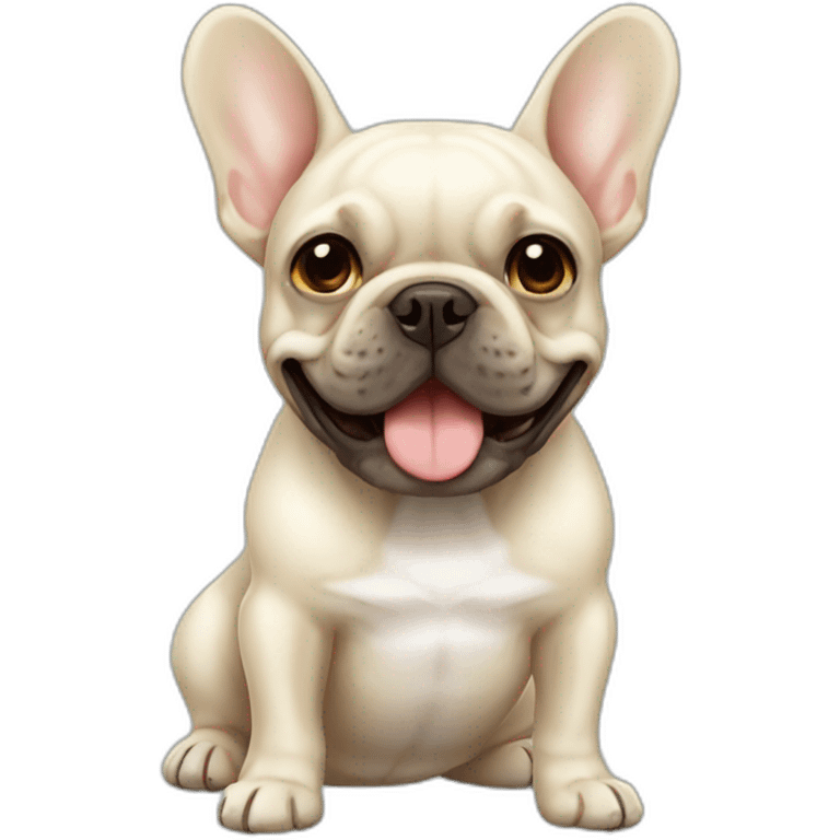 Cream French bulldog emoji