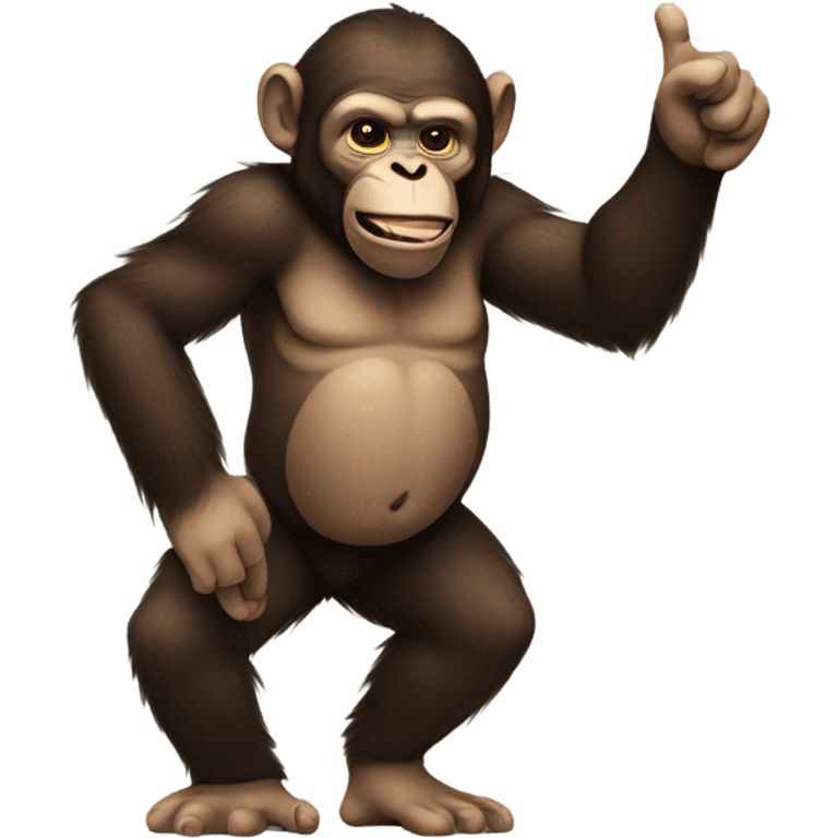 Ape with middle finger up emoji