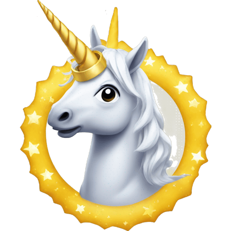 Unicornio con corona emoji