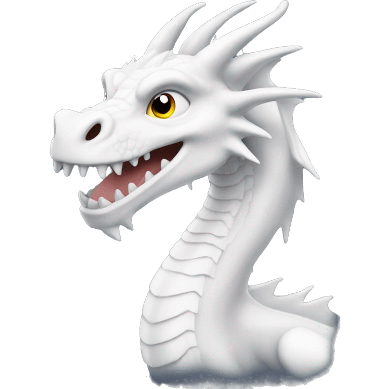 A white dragon emoji