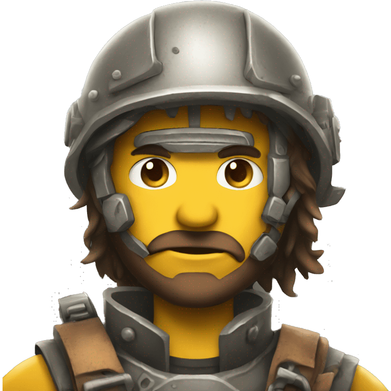 post apocalyptic builder in scrap armor emoji