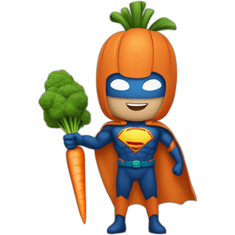 superheroe with carrot in hand emoji