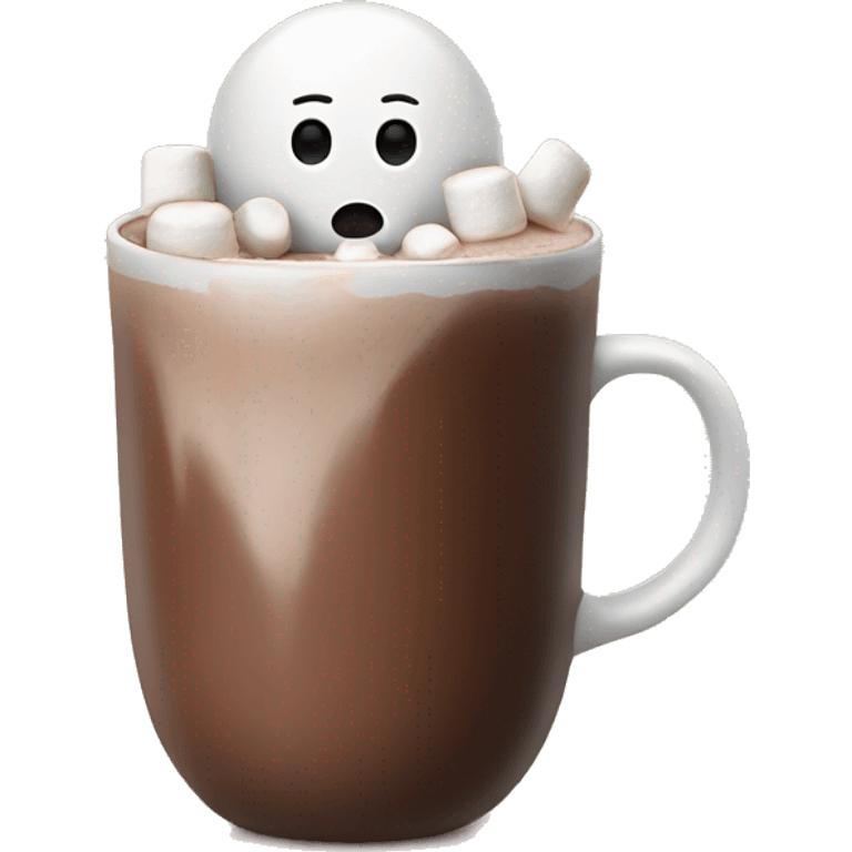 hot chocolate with no face with marshmallows  emoji