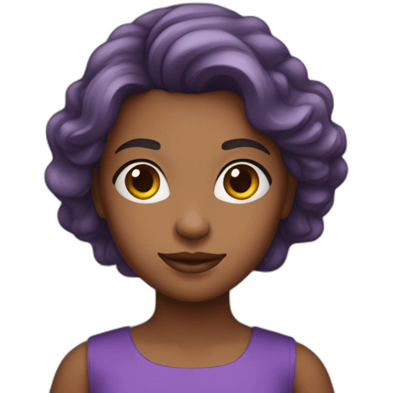 Girl in purple dress  emoji