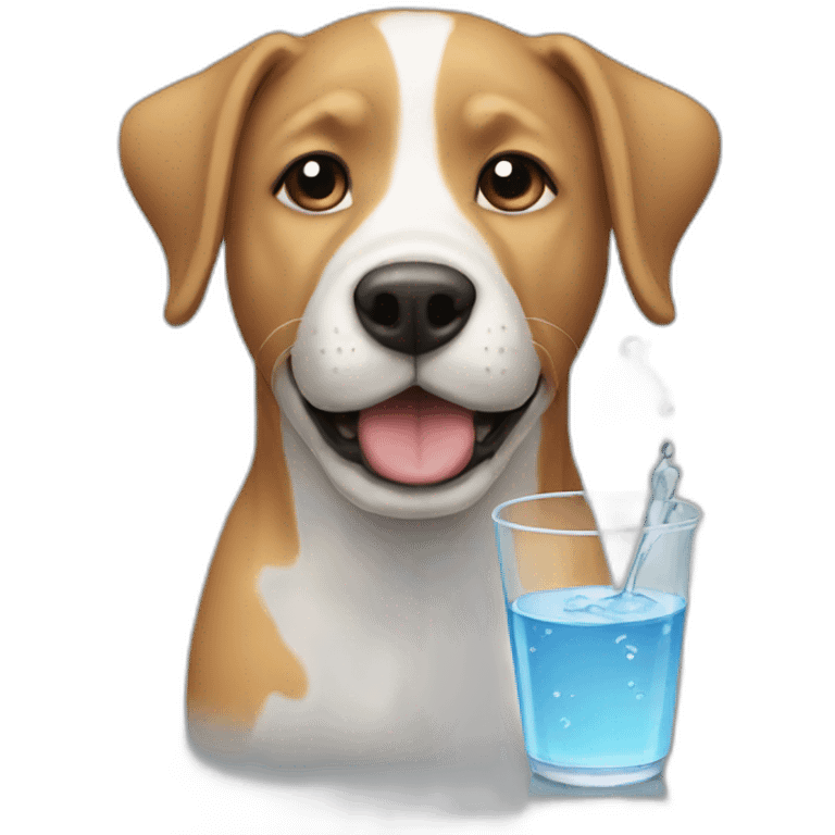 Dog-drink-water emoji