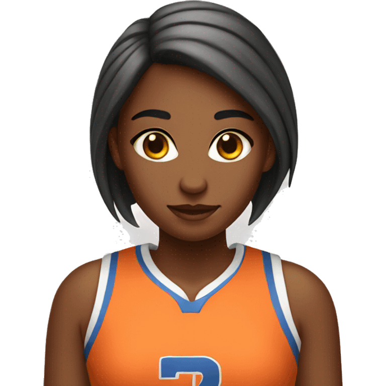 girl in basketball jersey emoji