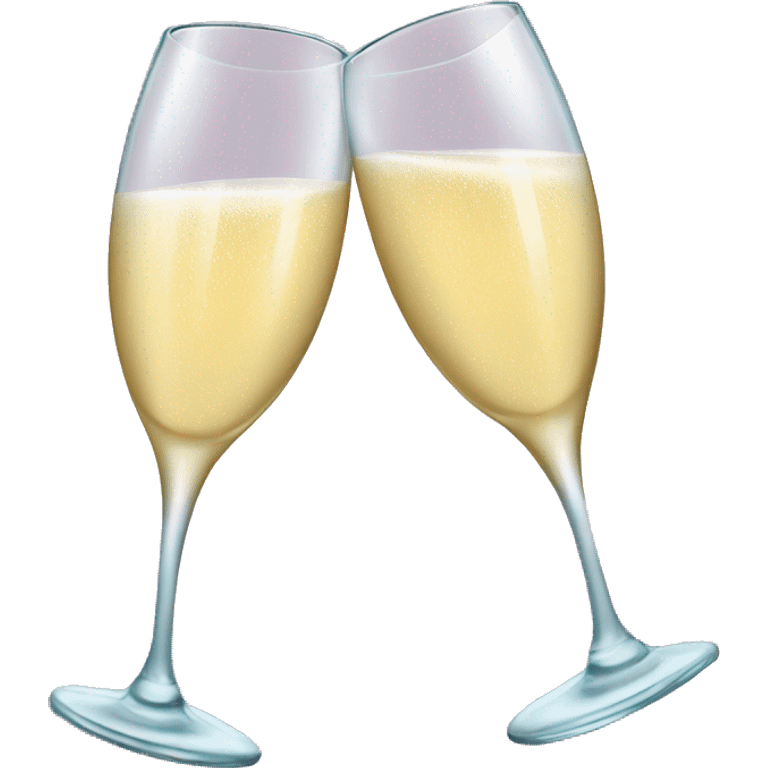 Two cute champagne glasses  emoji