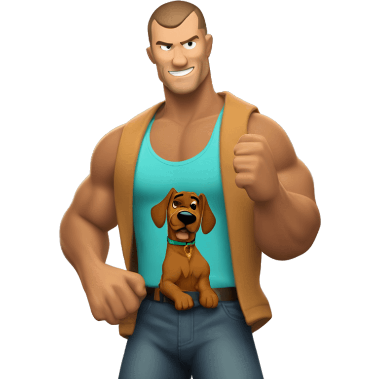 Scooby Doo fighting Randy Orton emoji