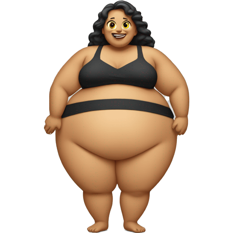 Big belly woman emoji