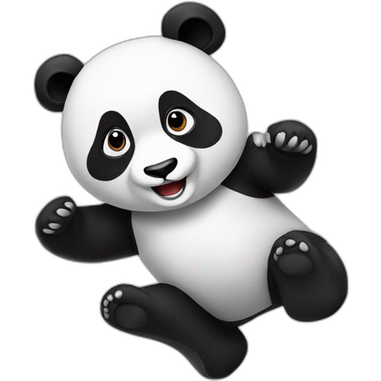 panda tumbling emoji