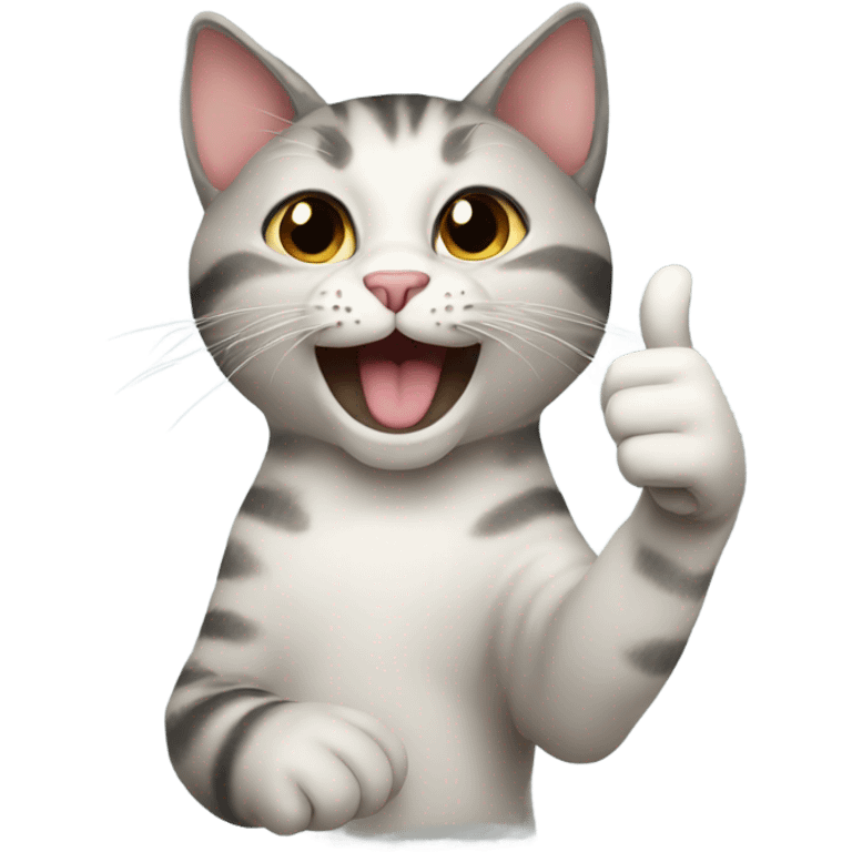 Cat thumbs up emoji