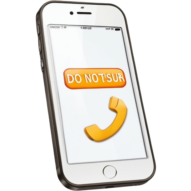 a mobile phone holding up a ‘do not disturb’ sign emoji