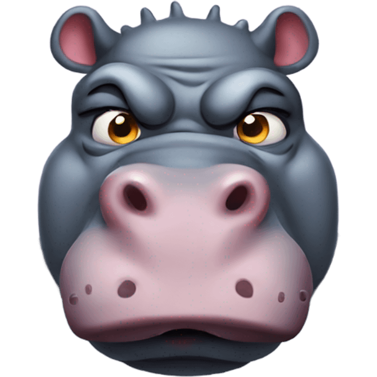 Angry hippo emoji