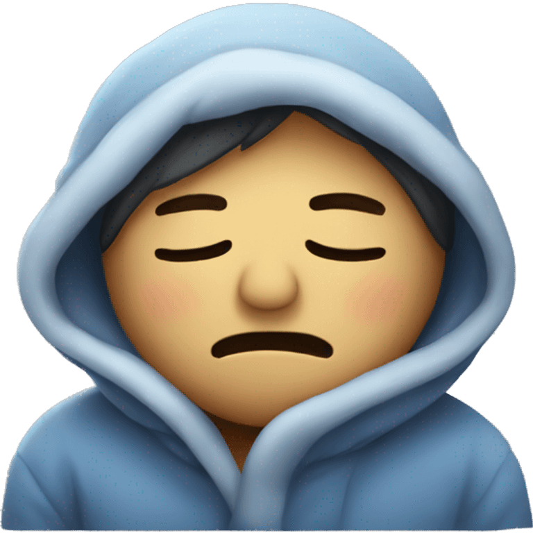 Sleepy and cold  emoji