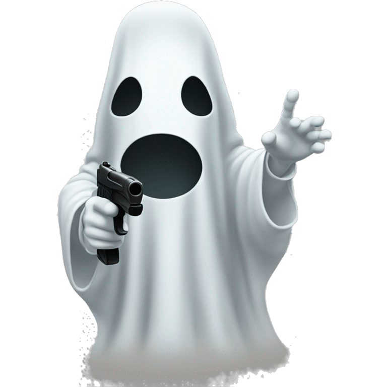 ghost holding invisible gun emoji