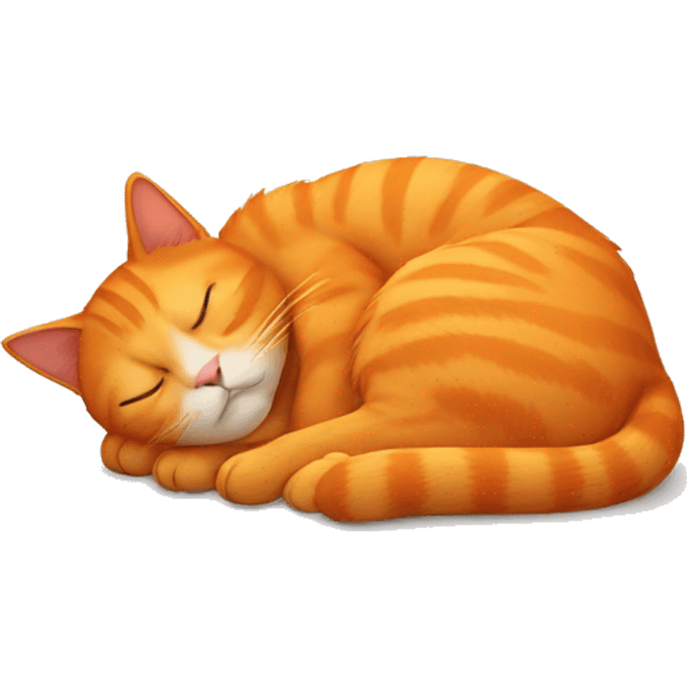 Orange cat sleeping  emoji