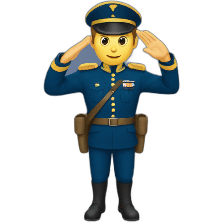 French soldier military salute emoji