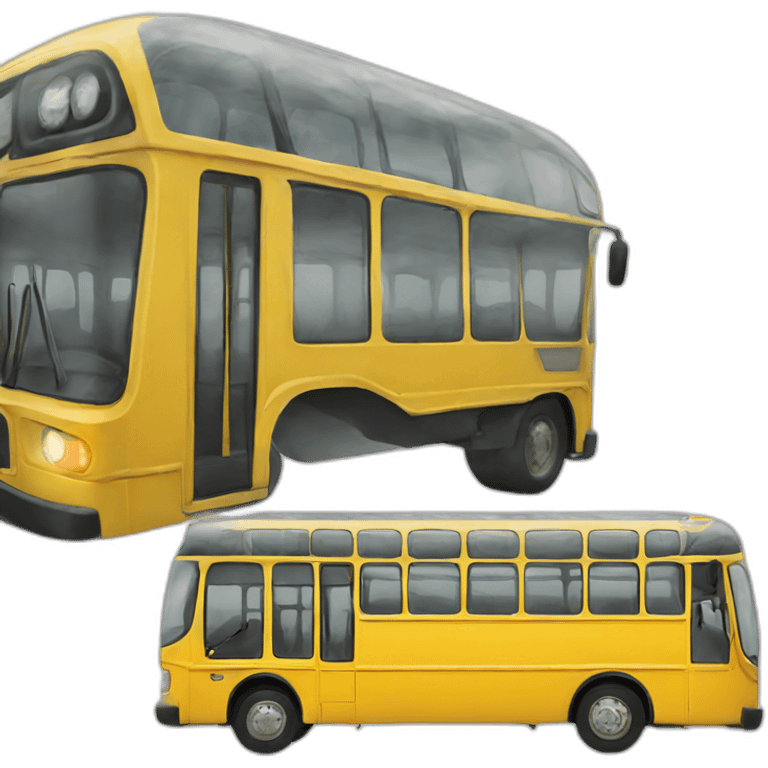 Yellow bus emoji