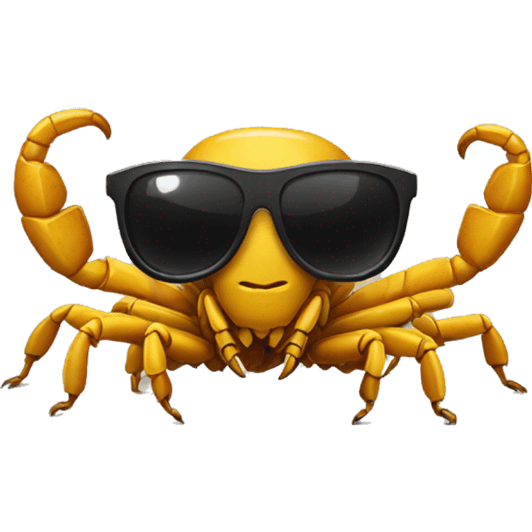 Scorpion with sunglasses emoji