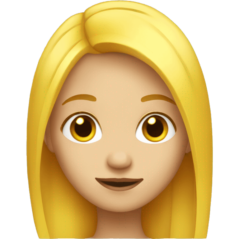 Yellow hair girl emoji