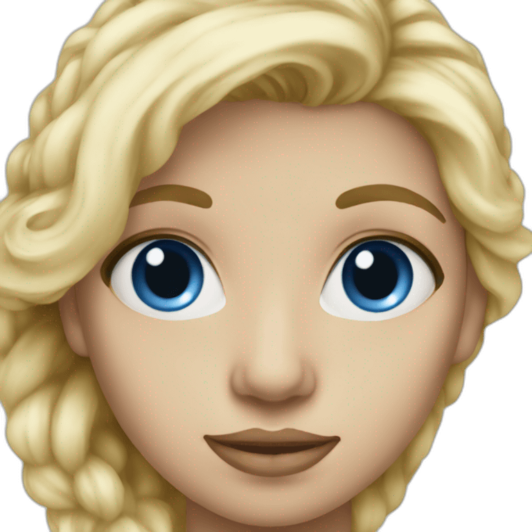 Blonde blue eyes artist painter emoji