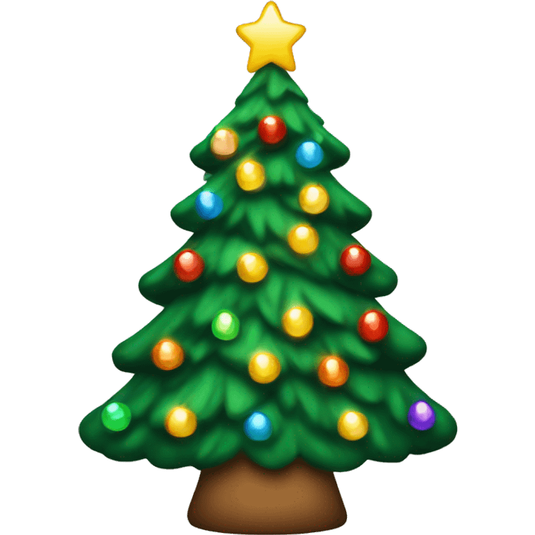 Christmas tree with lights  emoji