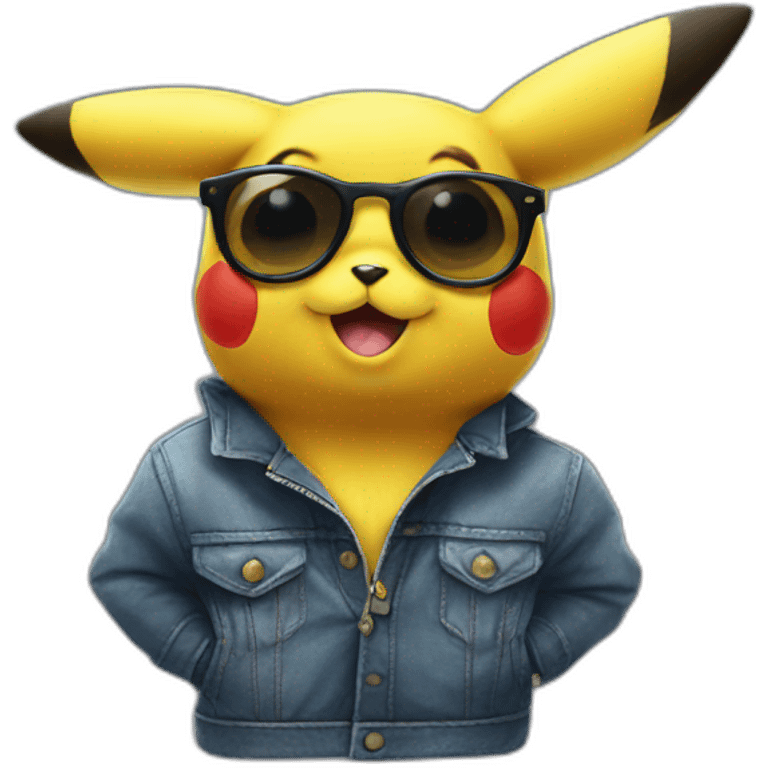 Pikachu wearing sunglasses emoji