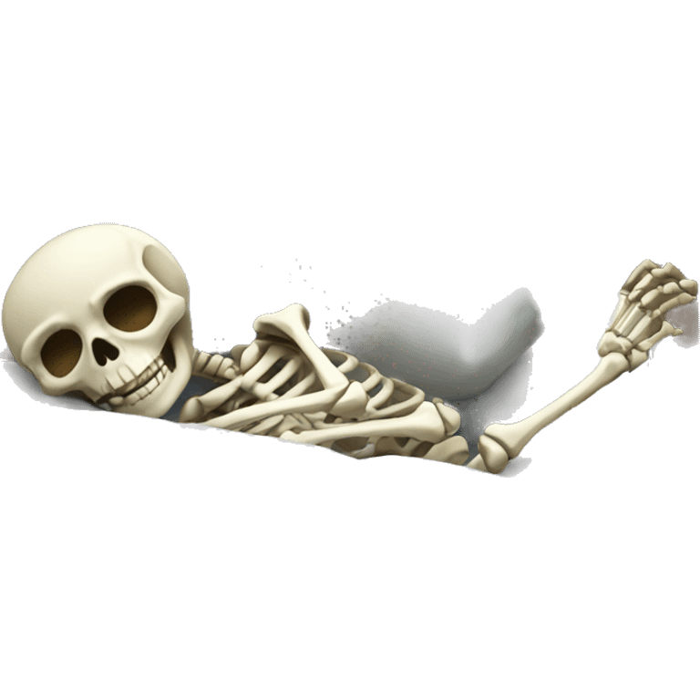 skeleton sleeping in bed emoji