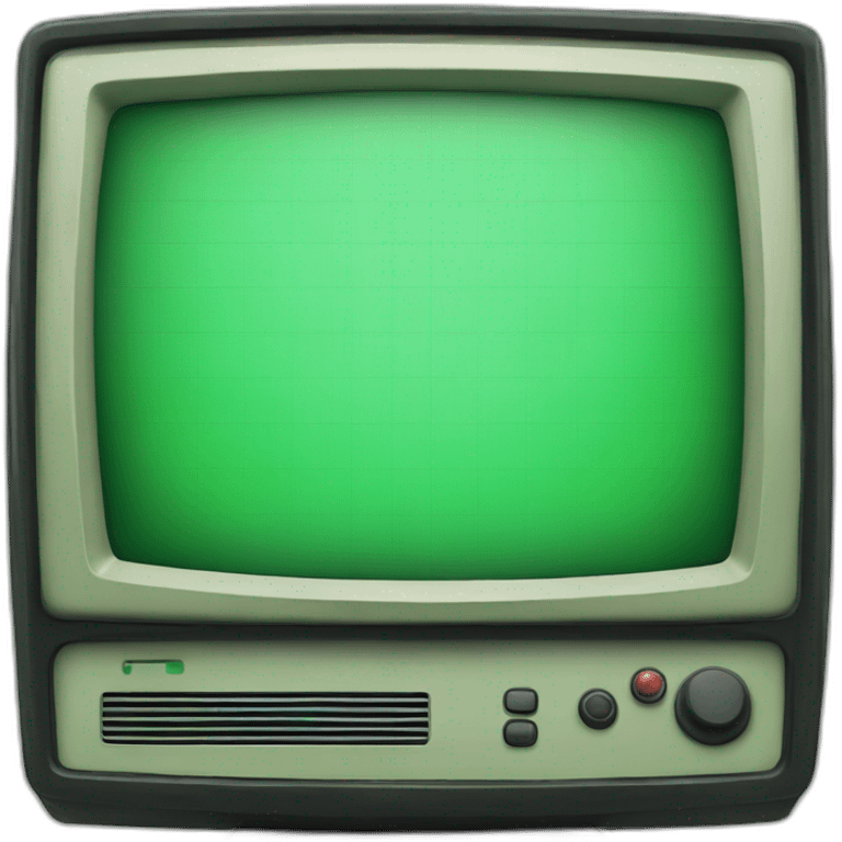 Retro green monitor screen emoji