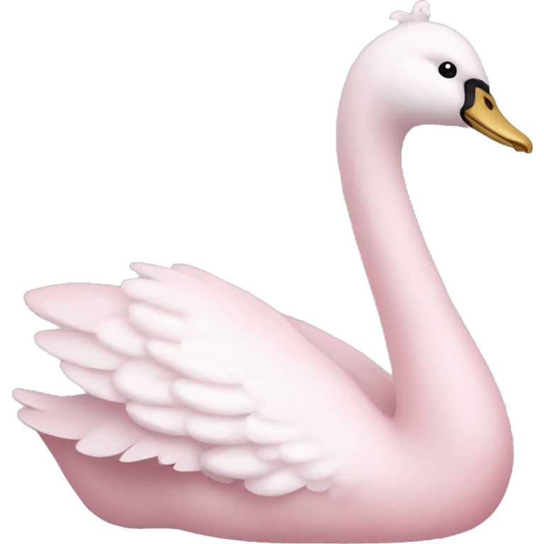 pastel pink swan  emoji